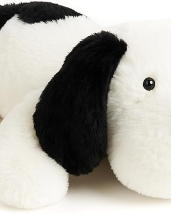 Floppy Stuffed Dog Puppy Plush Toy, Huggable White Beagle with Black Ears Labrador Retriever Stuffed Animal Dogs for Kids Girls Boys Baby Birthday Bedtime Gift, 20 inches