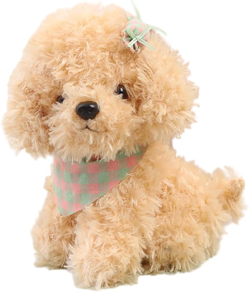 8inch Dog Plush Stuffed Animal, Stuffed Dog Plush Toy, Great Gift for Kids Home Recor (Beige)