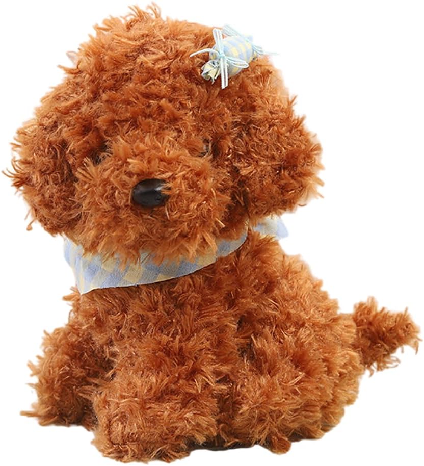 8inch Dog Plush Stuffed Animal, Stuffed Dog Plush Toy, Great Gift for Kids Home Recor (Brown)