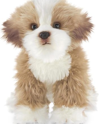 Dog Stuffed Animal Realistic Dog Plush Maltipoo  Cute Plushies for Kids Boys & Girls - 13"