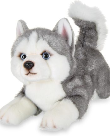 Explore 13-Inch Baby Dog Plush, Huggable Stuffed Animal Puppy, Adorable and Cuddly Husky  Dog Plush Toy for Nursery Decor, Kids and Collectors, for Ages 3-14